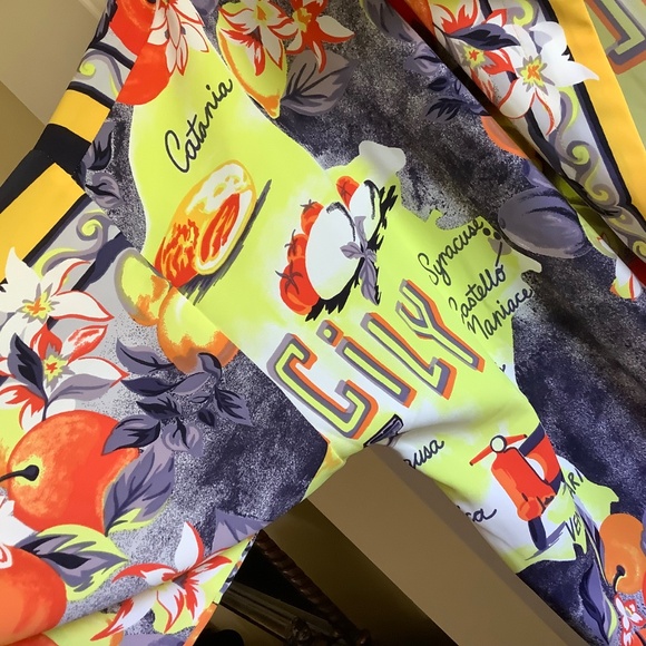 David Meister Open Front Kimono Golden Multi Sicilian SZ M/L - Picture 3 of 13